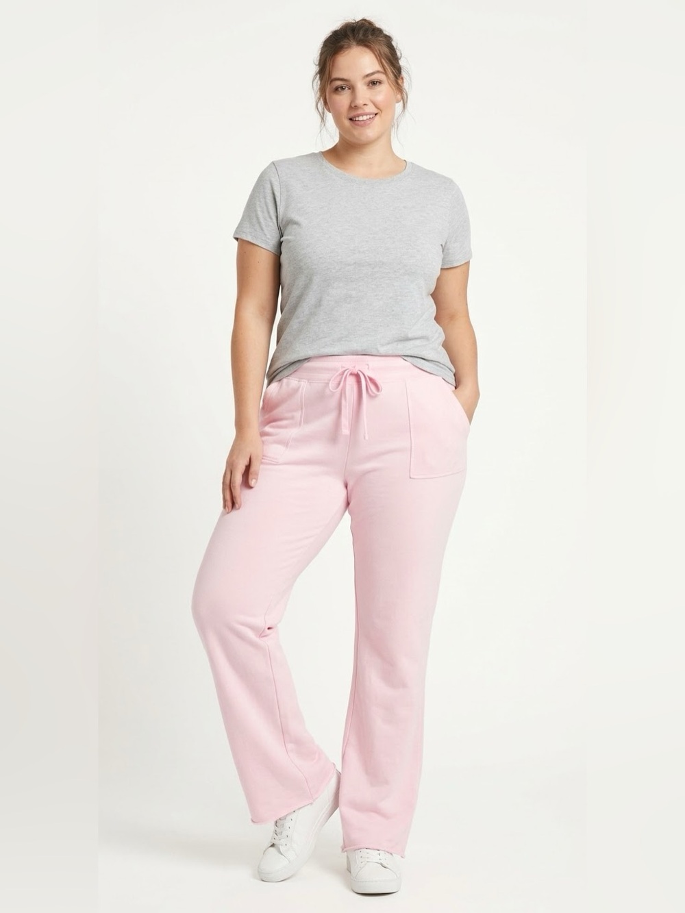 NWT No Boundaries Light Pink Bootcut French Terry Sweatpants XL (16-18)